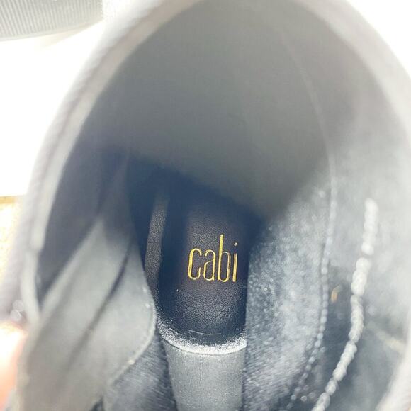 Cabi Black and Gray Plaid Pointy Toe Ankle Booties Side Zip Women's Size 8 EUC - Picture 8 of 9